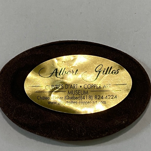 Vintage Religious Copper Plaque Virgin Mary by Albert Gilles - Picture 4 of 6